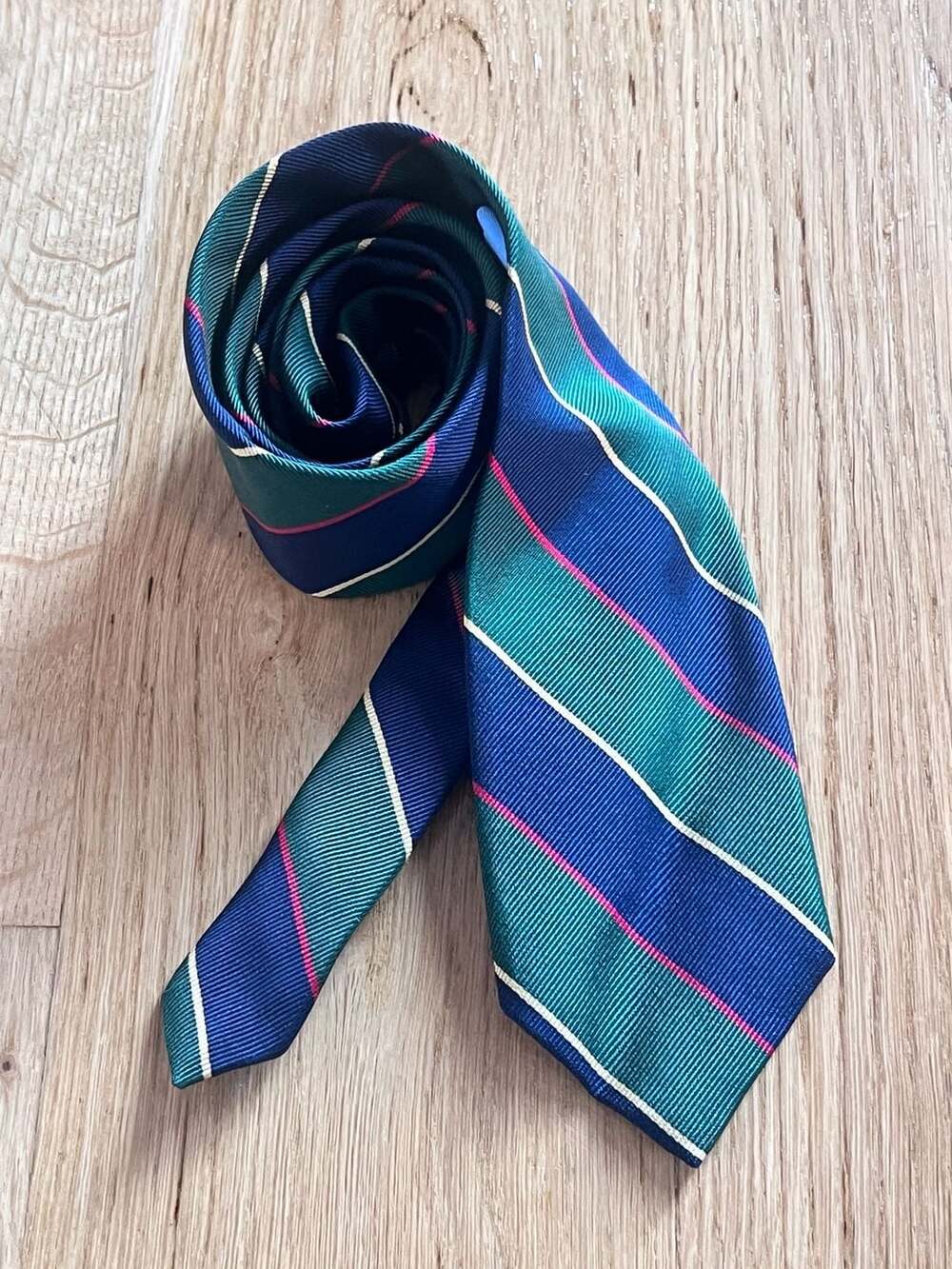 Barbara Blank New York Men's 100% Silk Striped Necktie